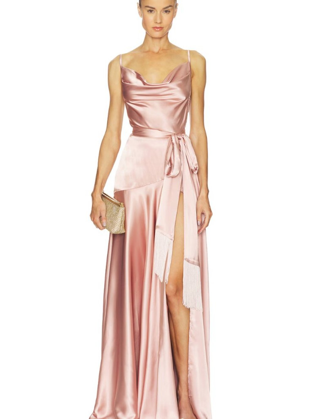 NWOT Bronx and Banco Leo Strapless Maxi Dress Peach